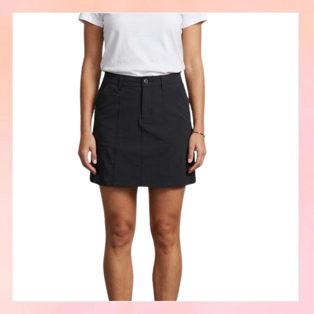 Patagonia Black Athletic Hiking Skort Built-In Shorts Zipper Pocket Size 4